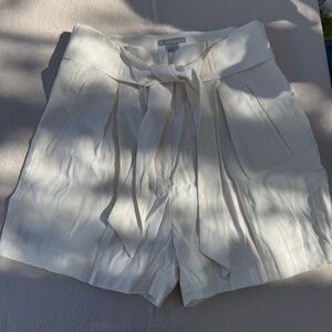 H&M Cream Tie-Front Shorts